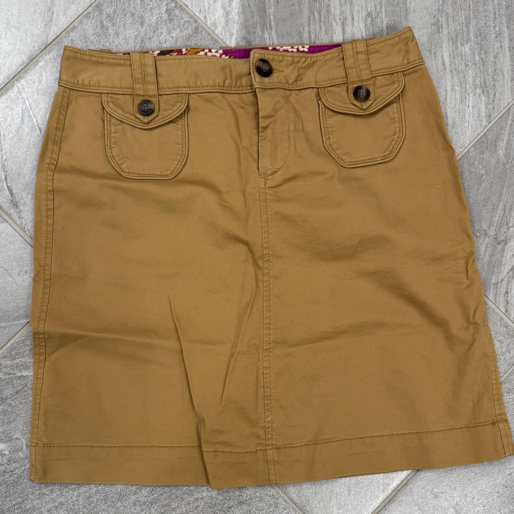 Old Navy Tan Button-Accent Mini Skirt